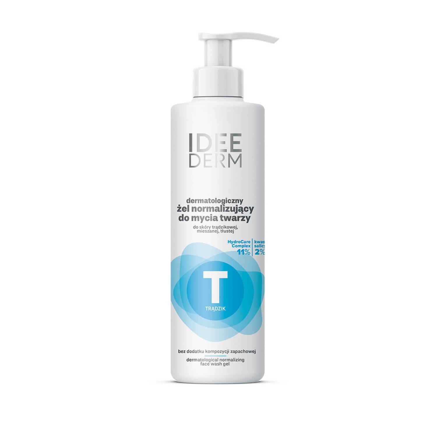 Idee derm - dermatologiczny żel normalizujący do skóry trądzikowej, mieszanej, tłustej, 220 ml