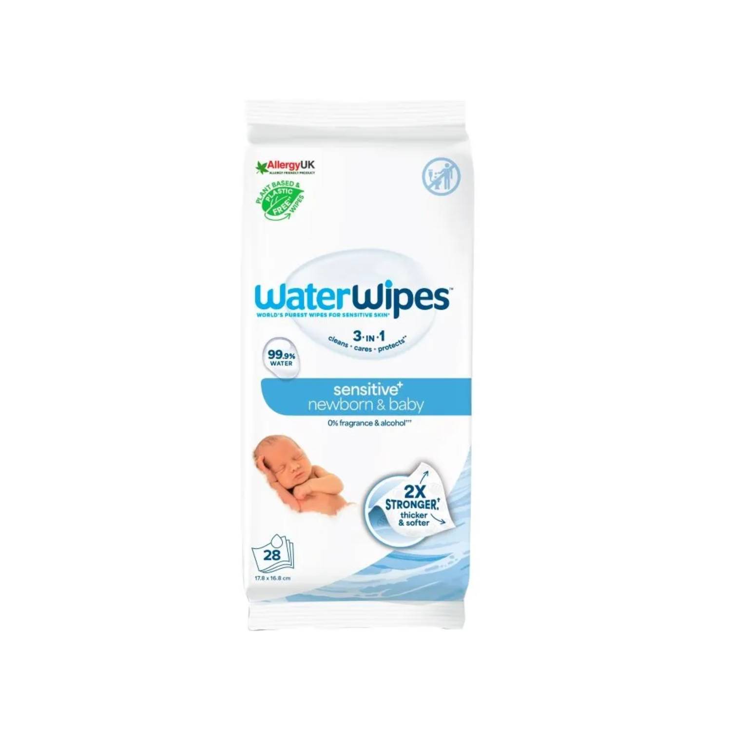 Waterwipes bio - chusteczki nawilżane dla noworodków i niemowląt, 28 sztuk