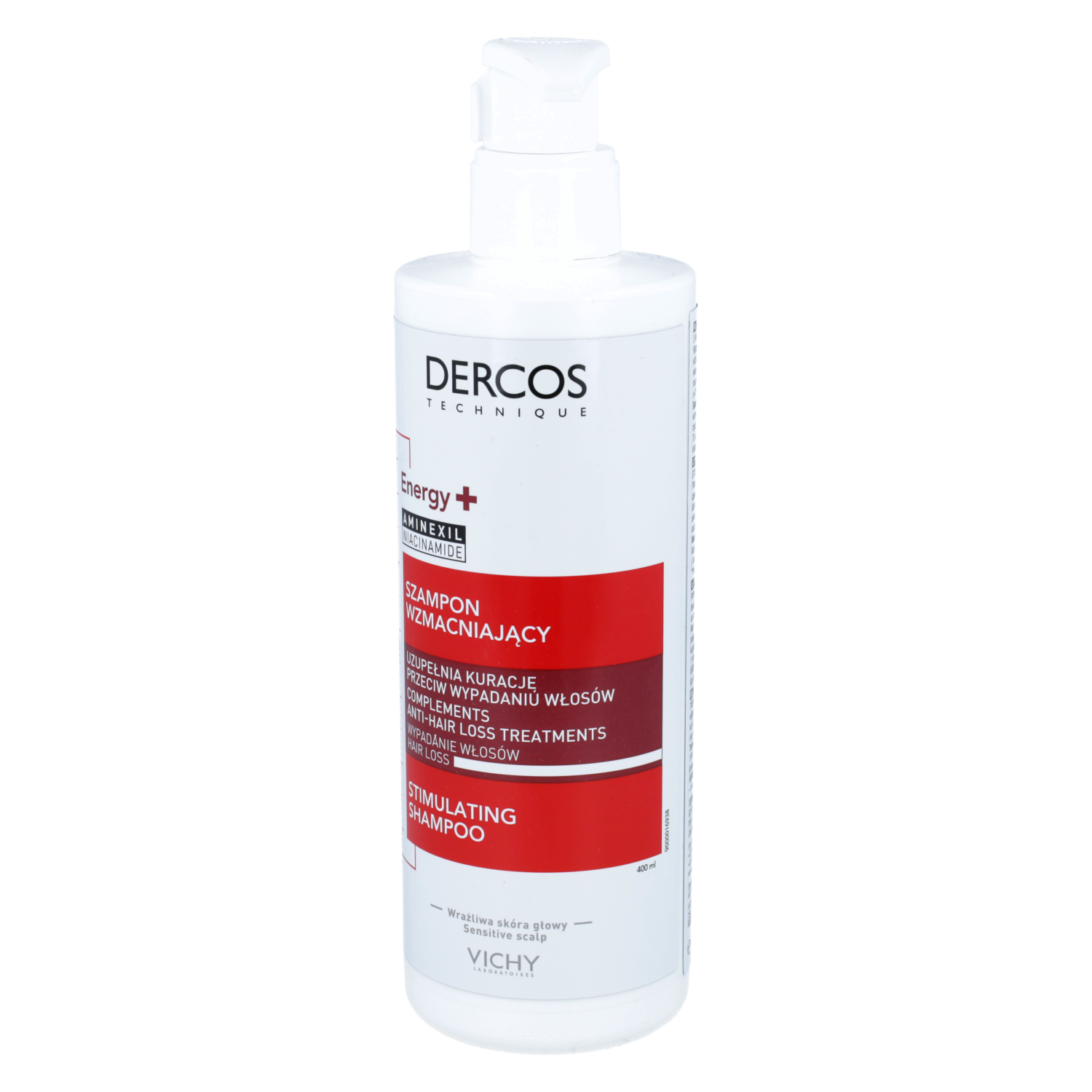 Vichy - dercos, szampon wzmacniający włosy z aminexilem, 400 ml (data ważności: 30.09.2026)