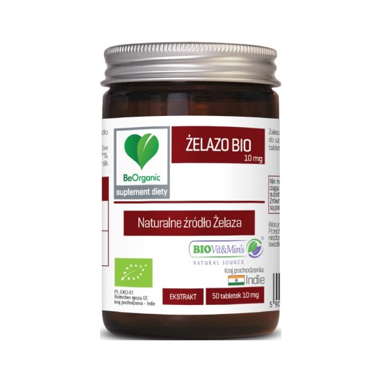 Beorganic żelazo bio 10 mg, 50 tabletek