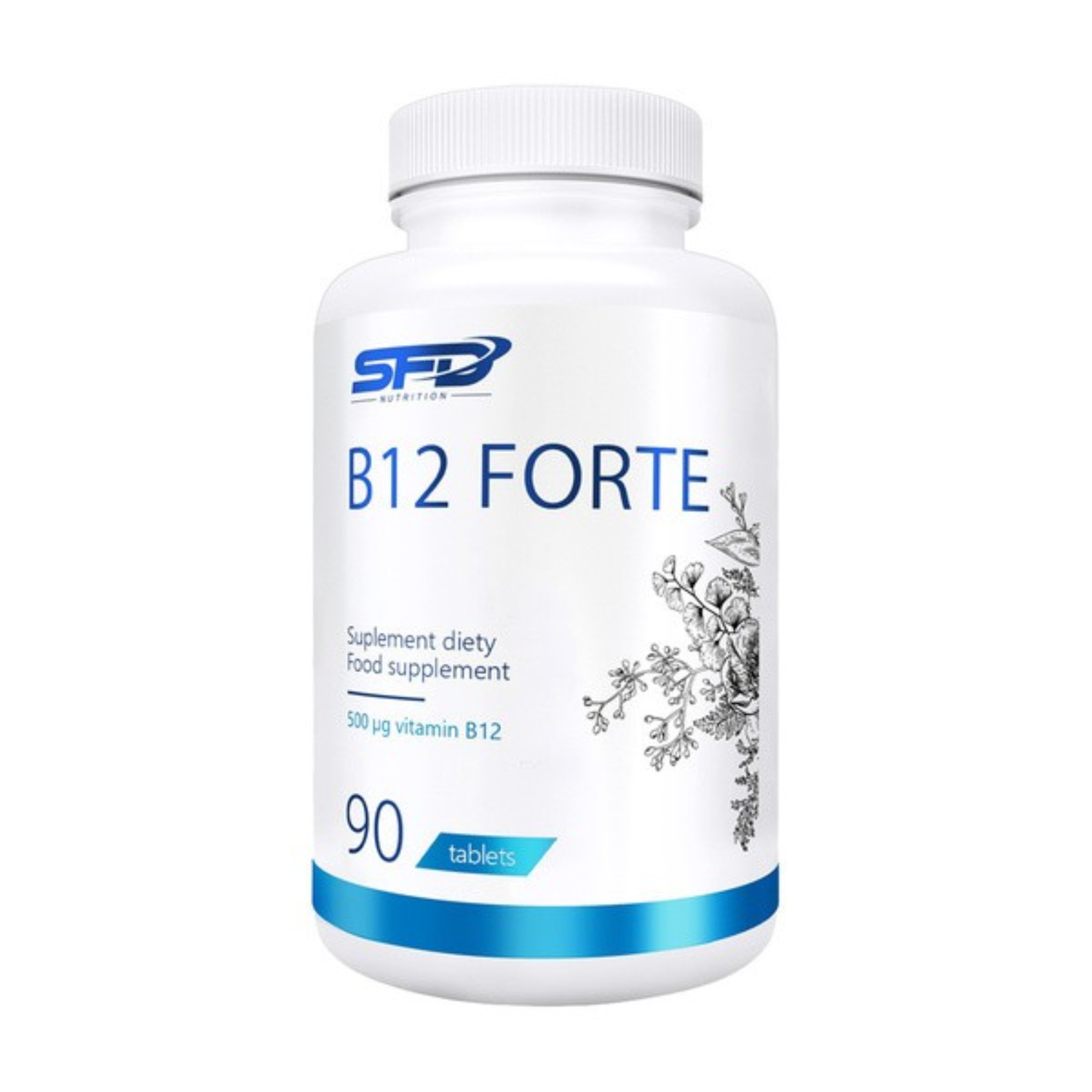 Sfd b12 forte - suplement diety na prawidłową pracę układu nerwowego, 90 tabletek (data ważności: 30.09.2026)