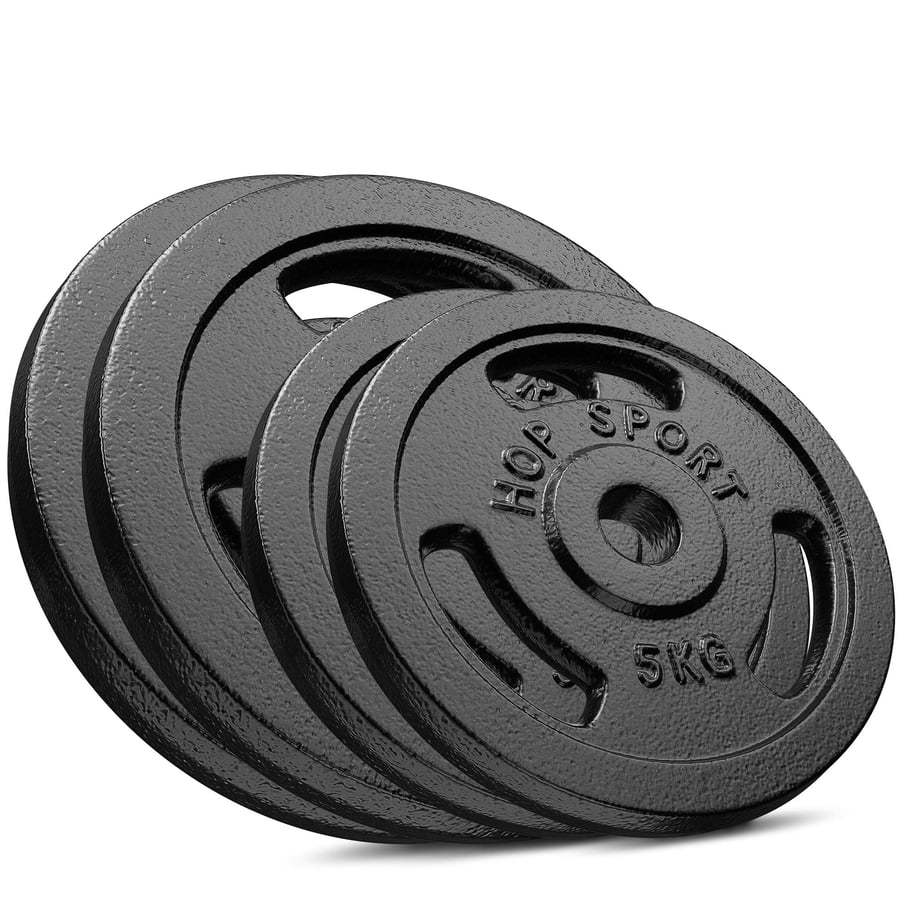 Gusseisen Hantelscheiben-Set 30kg 2 x 5 kg; 2 x 10 kg