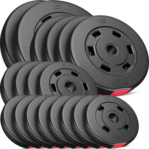 Kunststoff Hantelscheiben-Set 60 kg 2 x 10 kg; 4 x 5 kg; 4 x 2,5 kg; 8 x 1,25 kg