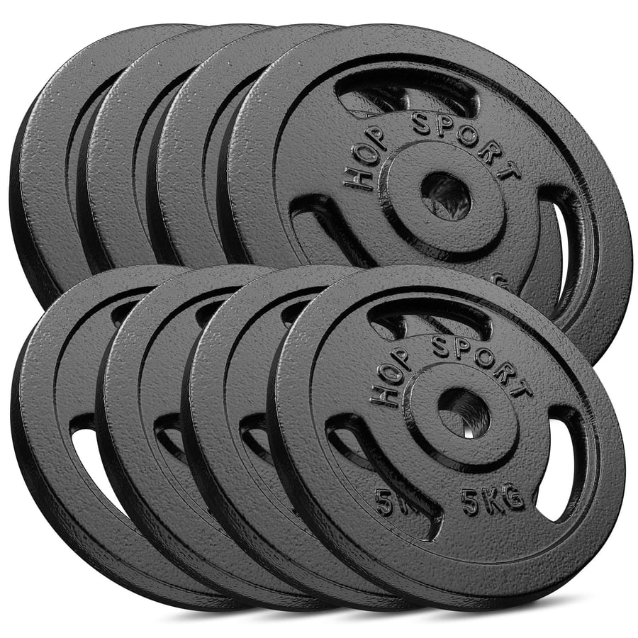 Gusseisen Hantelscheiben-Set 60 kg 4 x 10 kg; 4 x 5 kg