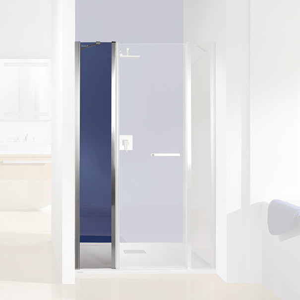 Sanplast Prestige III Ścianka dodatkowa SS2/PRIII-20 srebrny mat/szkło przezroczyste 600-073-1200-39-401