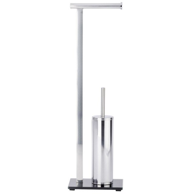 Wenko Lava stojak na papier toaletowy ze szczotką do WC 2w1 srebrny 22091100 - Wysyłka w 24h