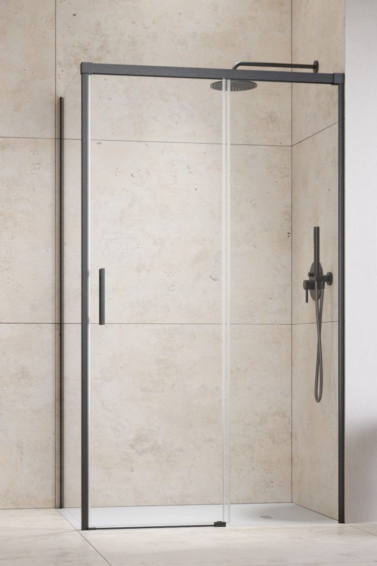 Radaway Idea KDJ drzwi prysznicowe 120 cm prawe Brushed GunMetal/szkło przezroczyste 387042-92-01R