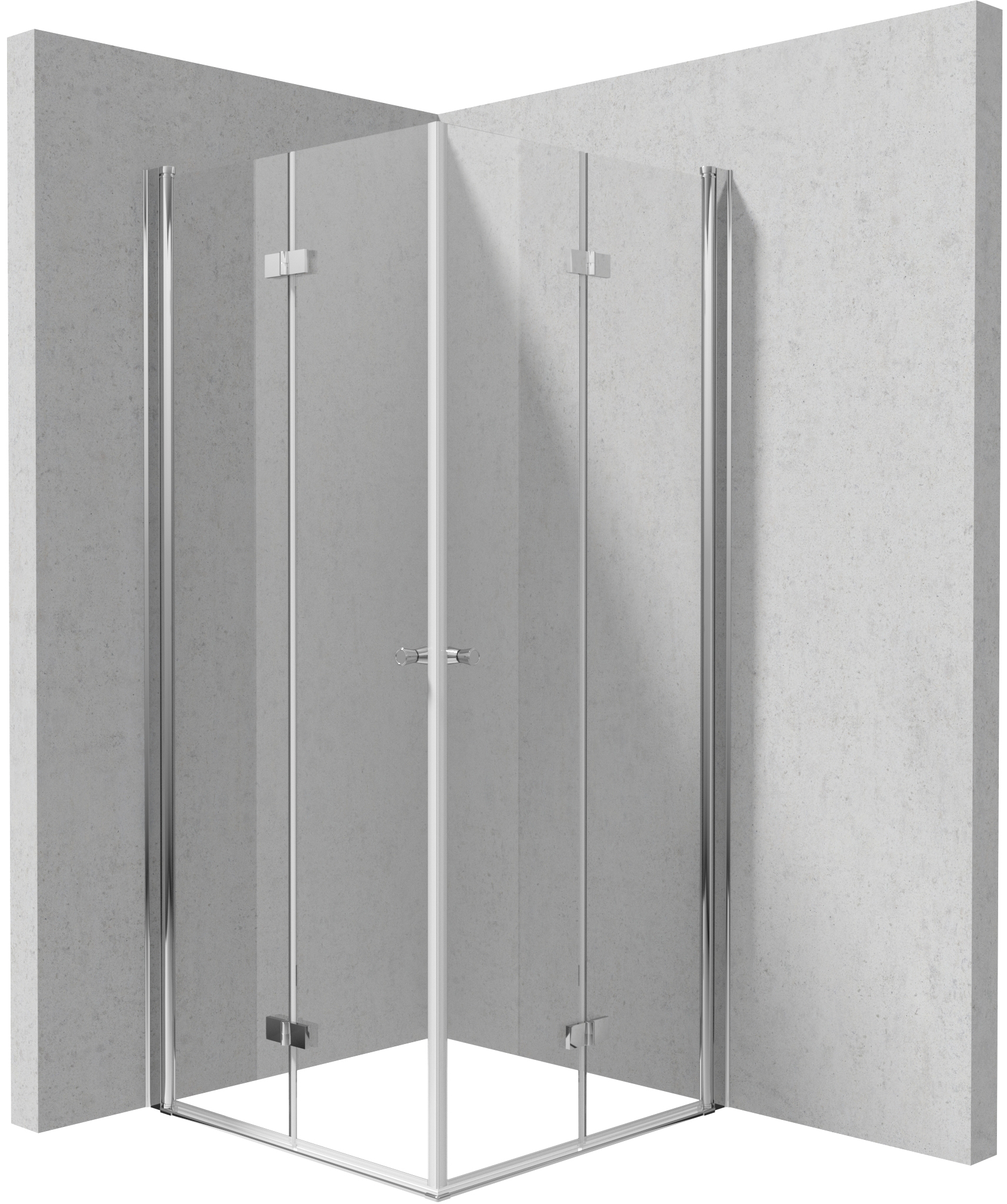 Deante Kerria Plus kabina prysznicowa 80x80 cm kwadratowa chrom połysk/szkło przezroczyste KKN0X08X08