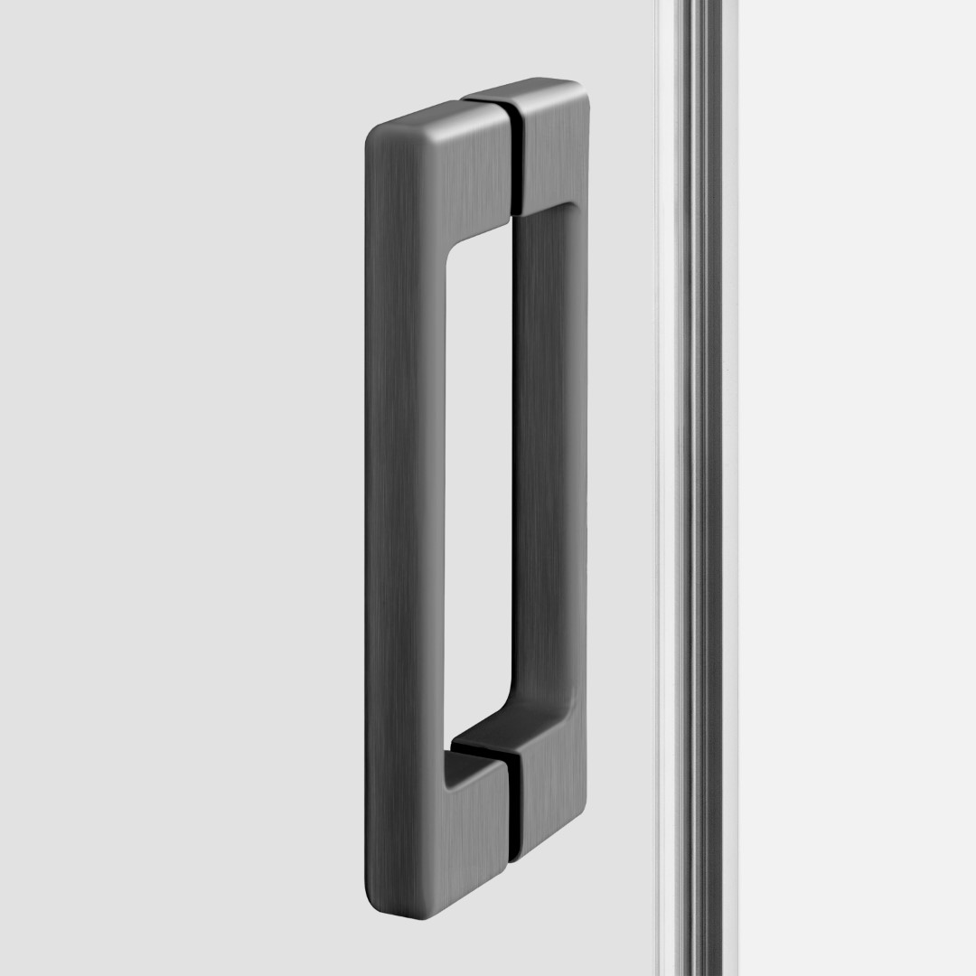 New Trendy Prime drzwi prysznicowe 120 cm rozsuwane gunmetal szczotkowany/szkło przezroczyste D-0889A