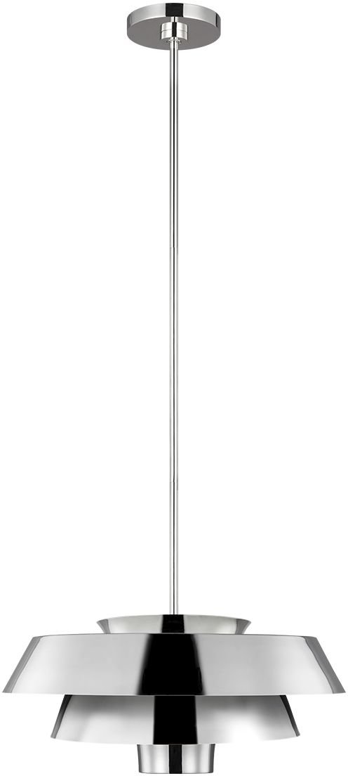 Elstead Lighting Brisbin lampa wisząca 1x60 W nikiel polerowany FE-BRISBIN-PN