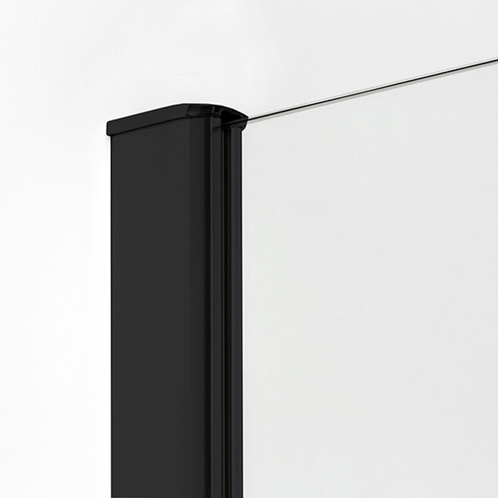 New Trendy New Komfort Black kabina prysznicowa 90x90 cm półokrągła czarny mat/szkło przezroczyste K-0469 - Wysyłka w 24h