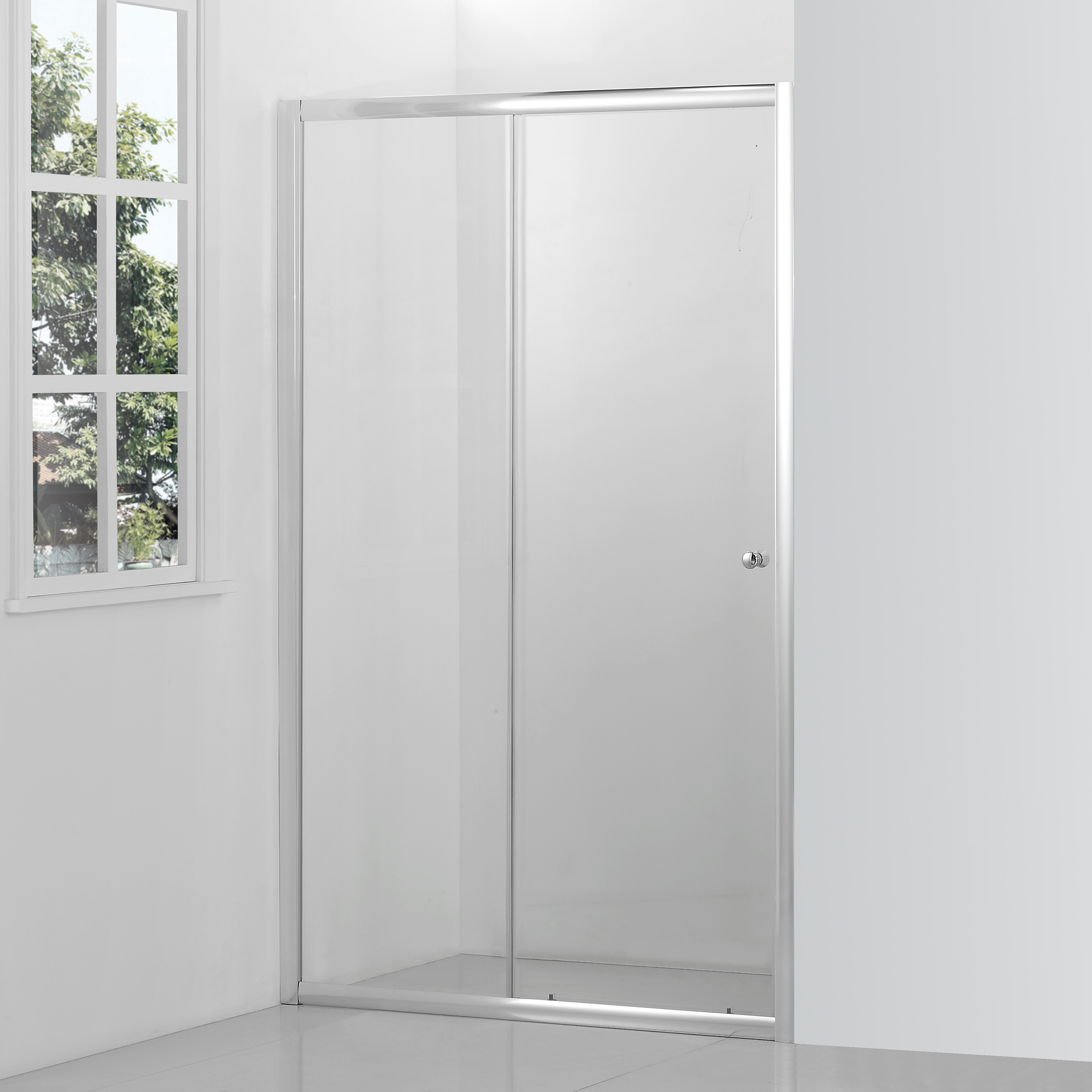 Hagser Ava drzwi prysznicowe 120 cm dwuczęściowe przesuwne chrom błyszczący/szkło przezroczyste HGR30000021 - Wysyłka w 24h
