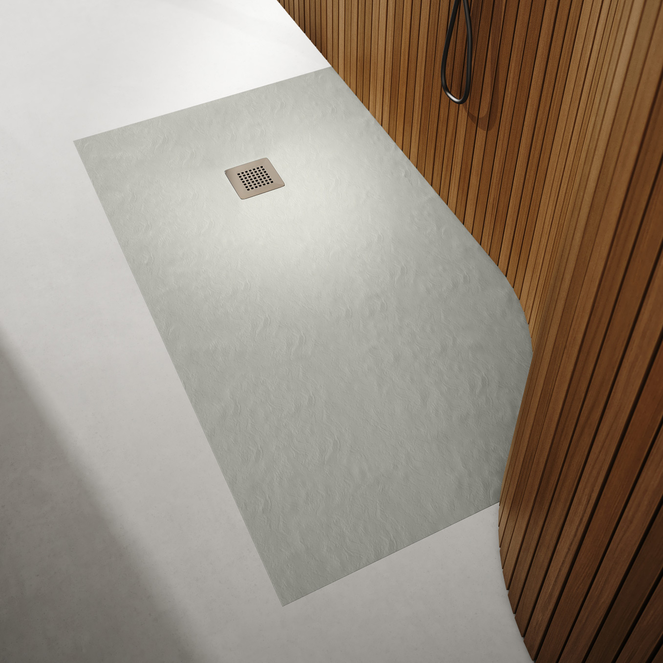 Schedpol Kalait Cement Stone brodzik 120x80 cm prostokątny Stonicryl cement 3.3108/CT/ST-M2