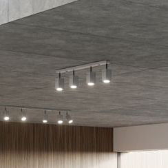 Sollux Lighting Merida 4 lampa podsufitowa 4x40W szara SL.0461