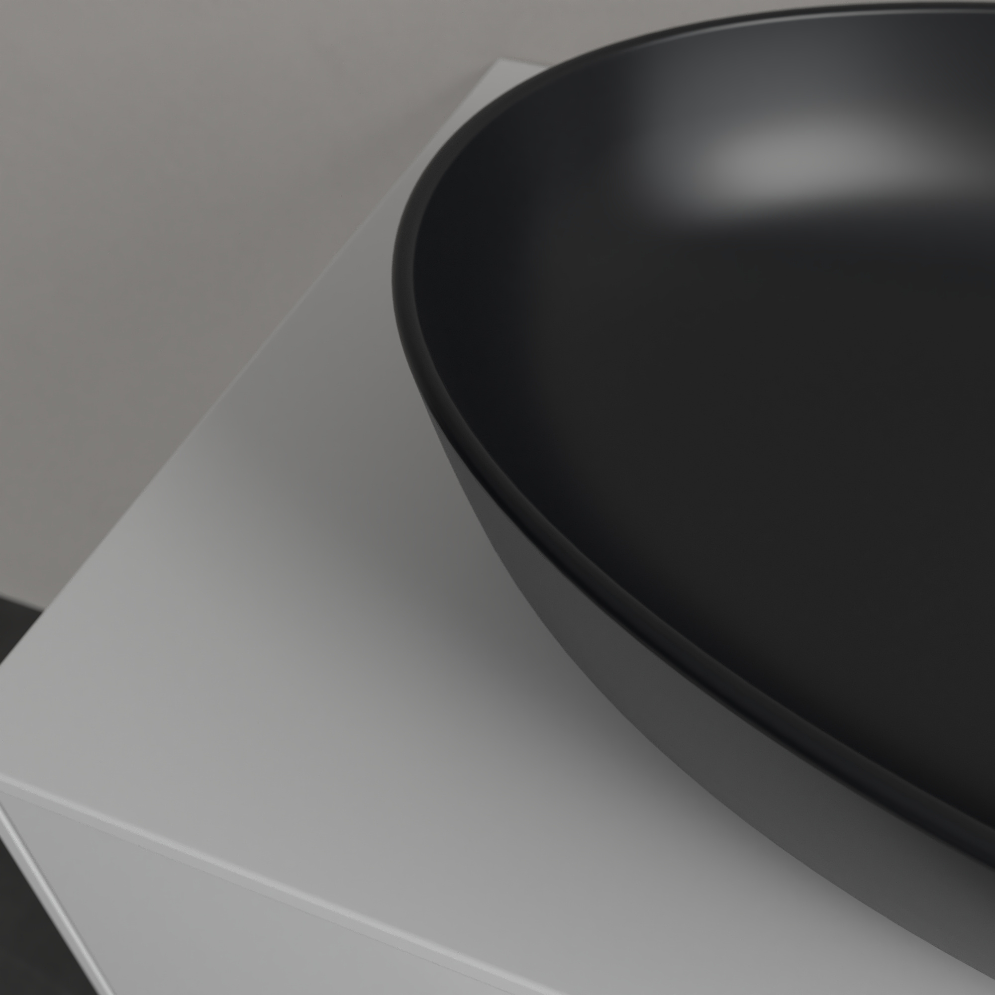 Villeroy & Boch Artis umywalka 61x41 cm owalna nablatowa CeramicPlus Pure Black 419861R7
