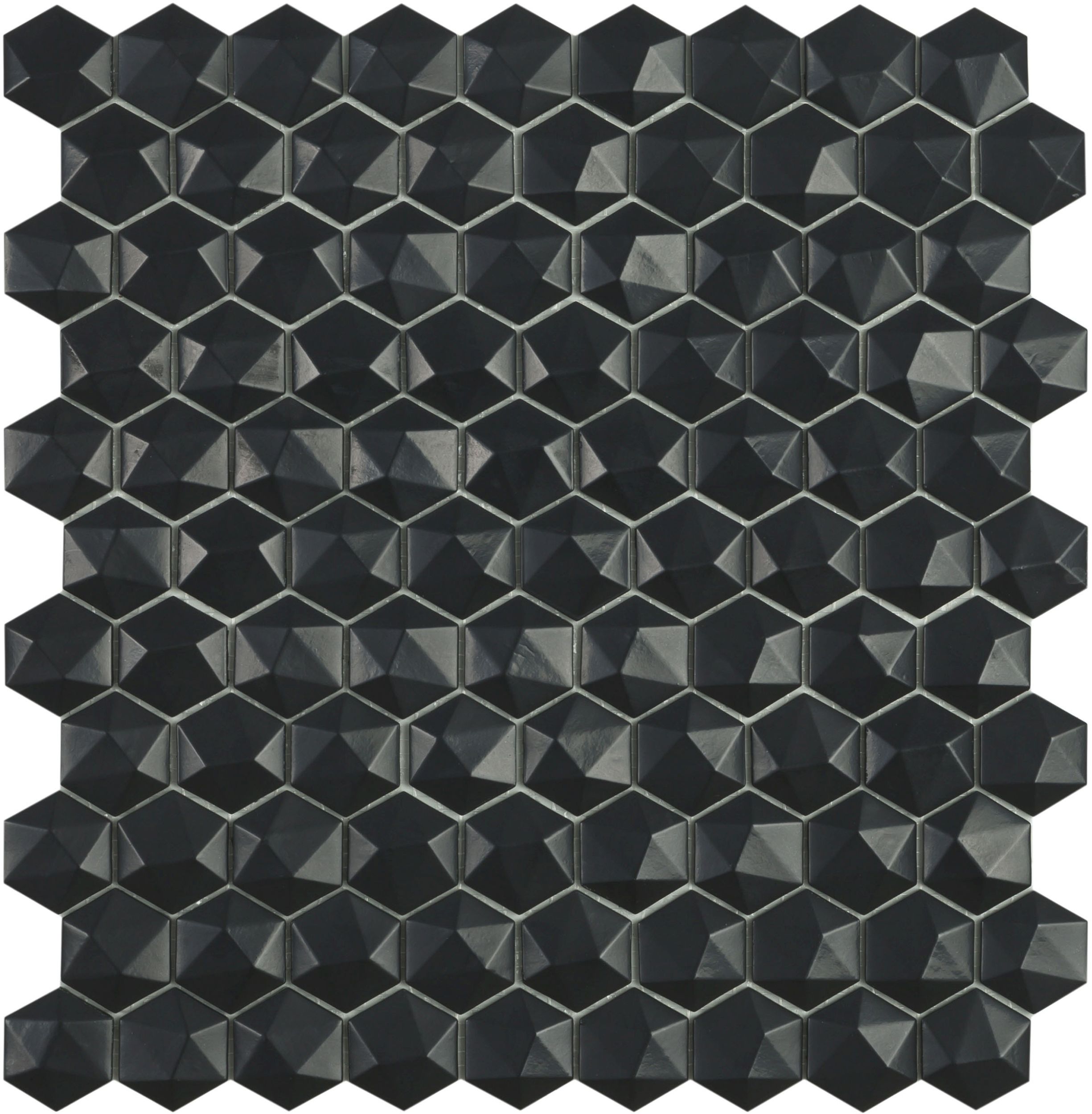 Vidrepur Nordic Black Matt Hex STR 903/D mozaika ścienna 30x29 cm