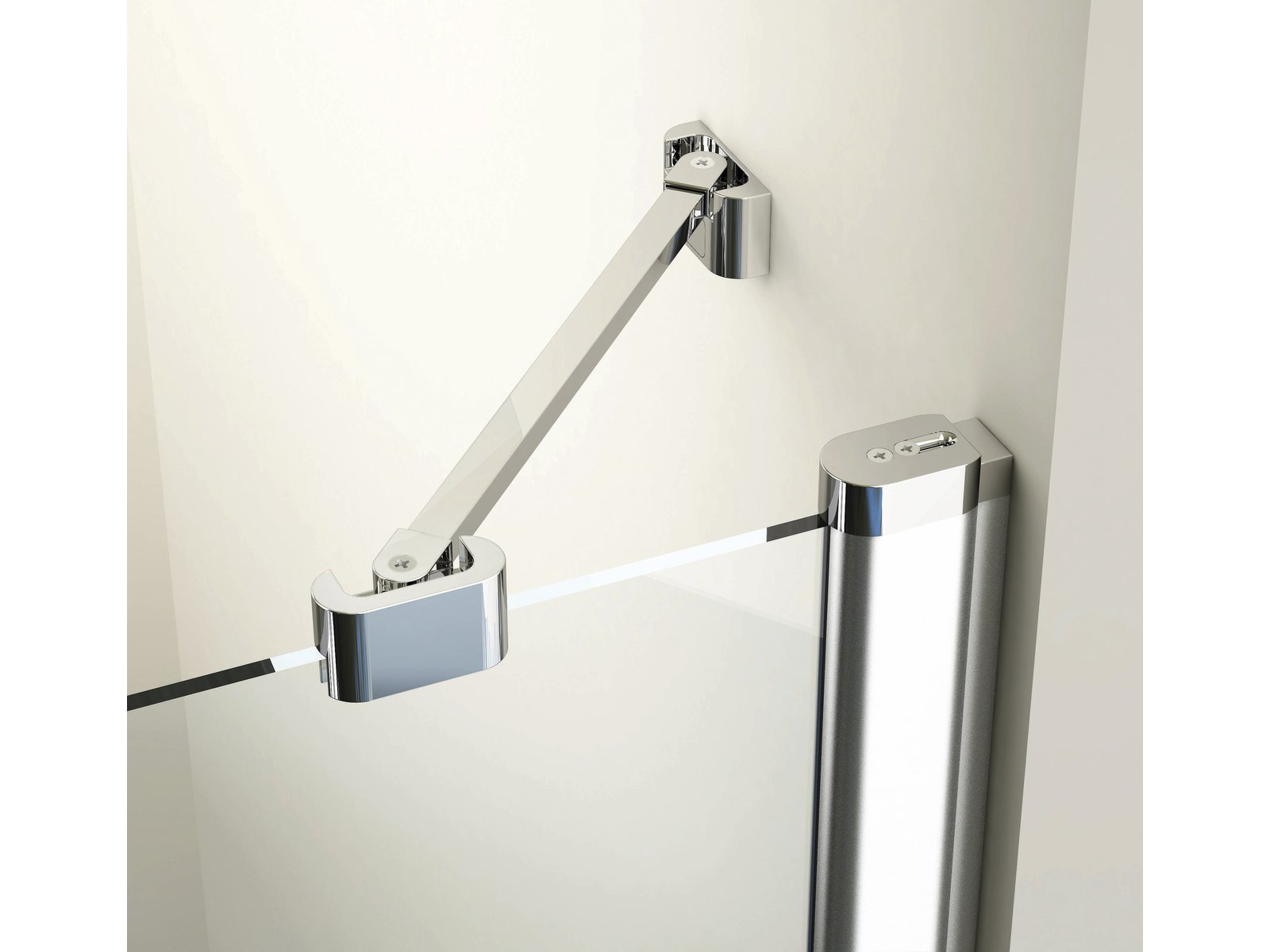 Ravak Chrome CRV2-120 drzwi prysznicowe 120 cm częściowe 1/2 satyna/szkło przezroczyste 1QVG0U00Z1