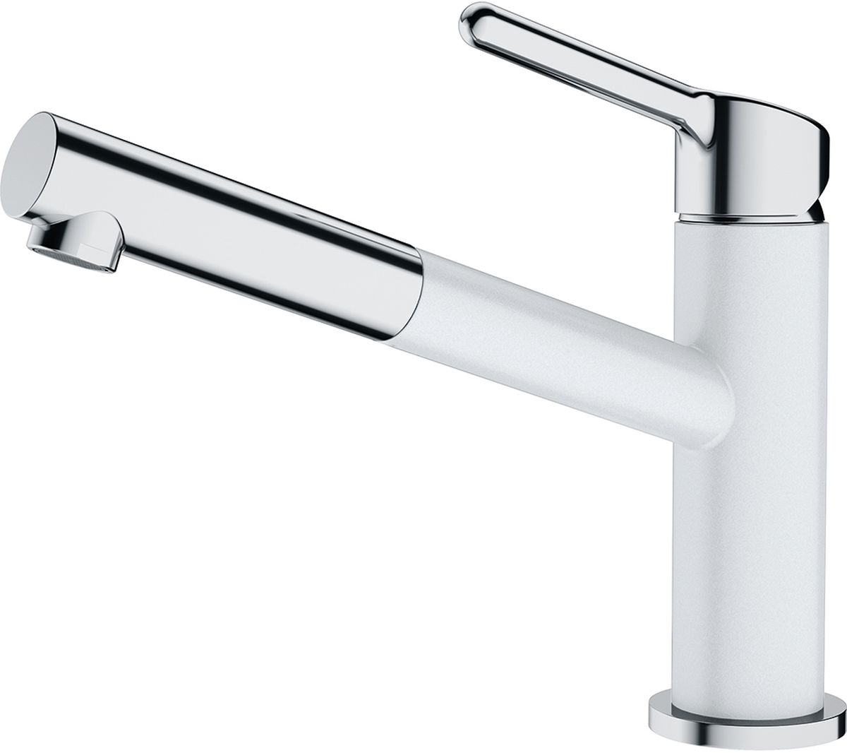 Franke Orbit Pull-Out bateria kuchenna stojąca z wyciąganą wylewką chrom/biały polarny 115.0623.139