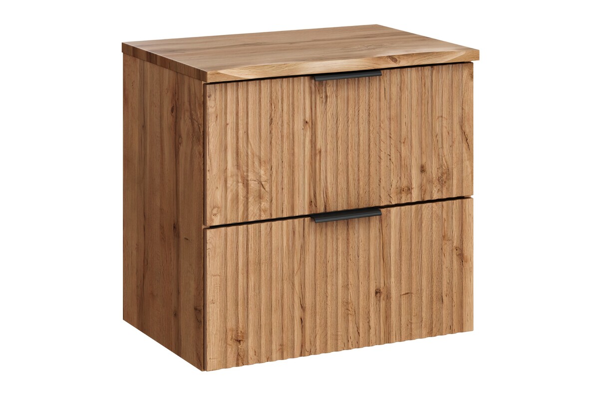Zestaw Comad Adel Oak szafka 60 cm podumywalkowa wisząca z blatem dąb SET-ADO B NAT WOTAN 60CM - Wysyłka w 24h