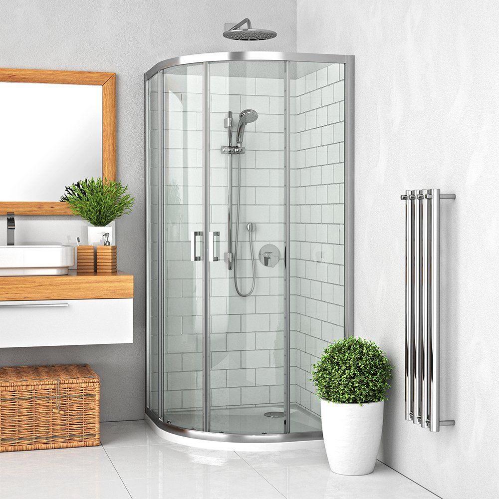 Roth Lega kabina prysznicowa 90x90 cm półokrągła chrom połysk/szkło przezroczyste 555-9000000-00-02 - Wysyłka w 24h