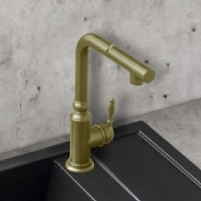 Berg Retro Gold bateria kuchenna stojąca z wyciąganą wylewką stare złoto 830157G
