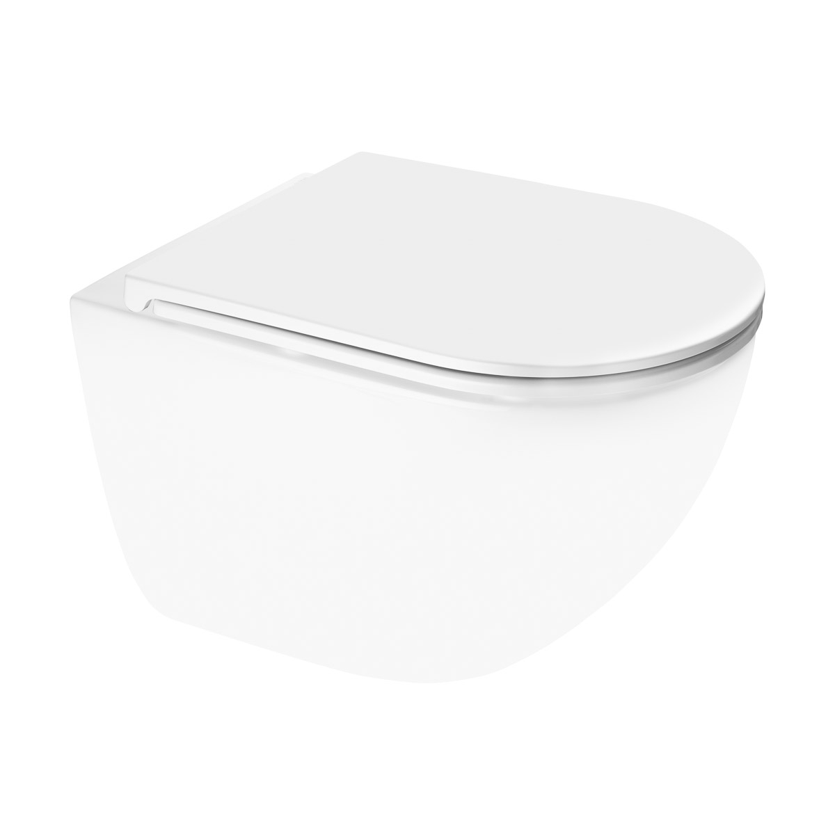 Zestaw Oltens Hamnes OneForm Stille PureRim miska WC wisząca z deską wolnoopadającą biały połysk 42049000 - Wysyłka w 24h