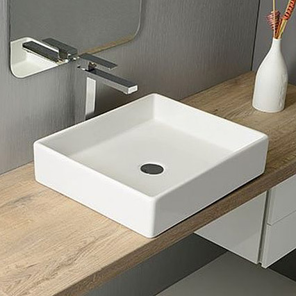 Isvea Purity umywalka 50x42 cm nablatowa prostokątna biała 10PL66050
