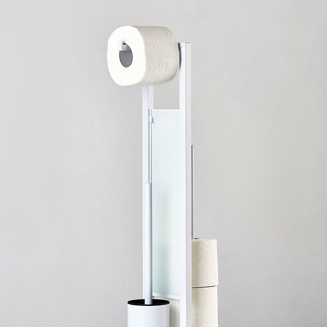 Wenko Rivalta stojak na papier toaletowy ze szczotką do WC 3w1 biały 21565100 - Wysyłka w 24h