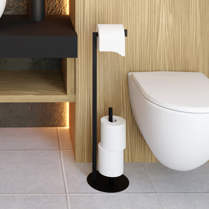 Baltica Design Kari Plus stojak na papier toaletowy czarny
