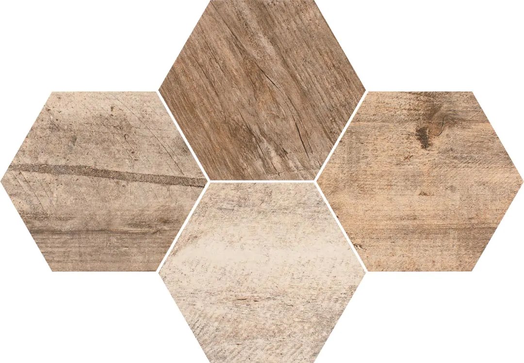 Stargres Stark Mosaic Hexagon mozaika 40,8x28,3 cm brązowa