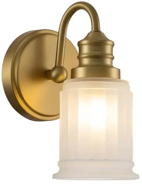 Elstead Lighting Swell kinkiet 1x3 W szczotkowany mosiądz QZ-SWELL1-BB-BATH