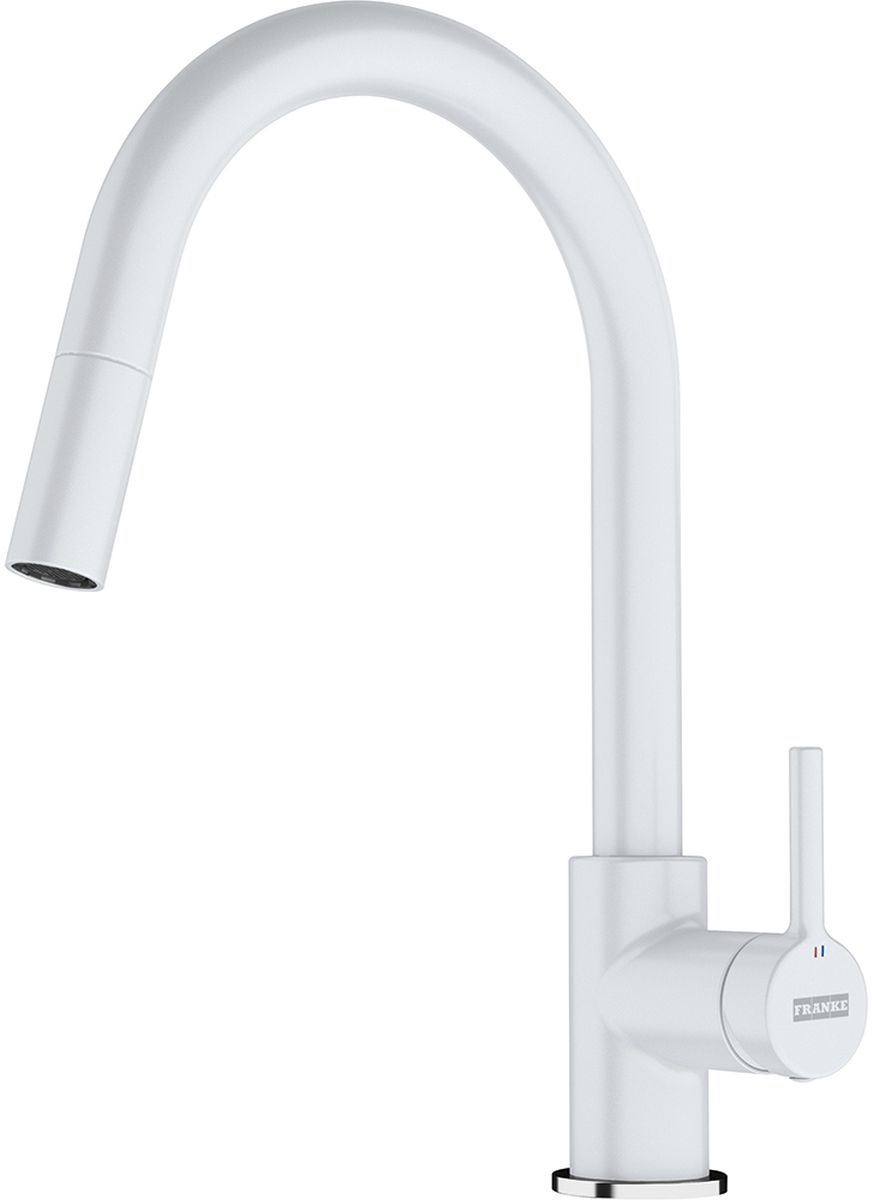 Franke Lina Pull-Out bateria kuchenna stojąca z wyciąganą wylewką biały polarny 115.0626.081 - Wysyłka w 24h