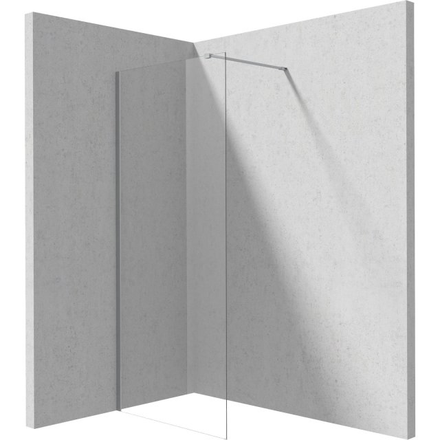 DEANTE Ścianka prysznicowa PRIZMA walk-in 110x195 stal szczotkowana K