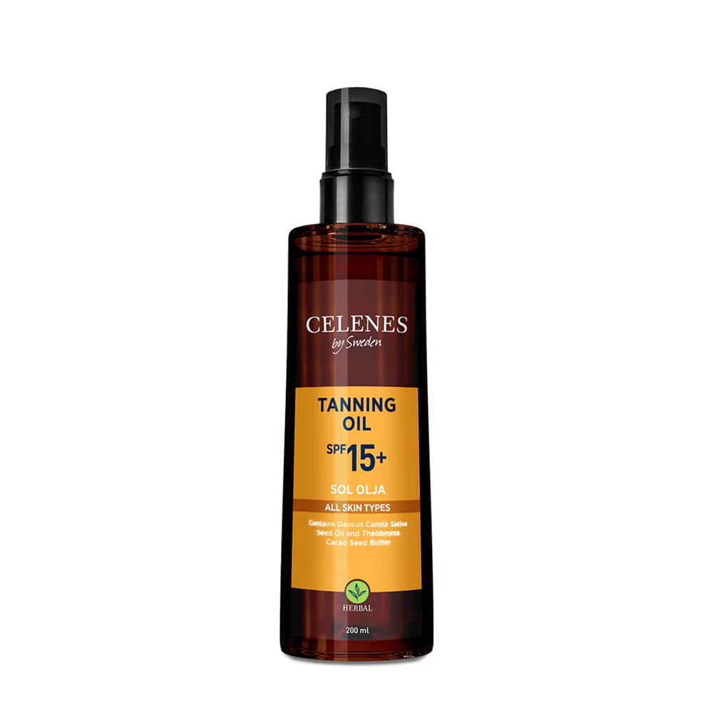 Olejek do opalania do każdego typu skóry SPF15 Celenes by Sweden 200ml