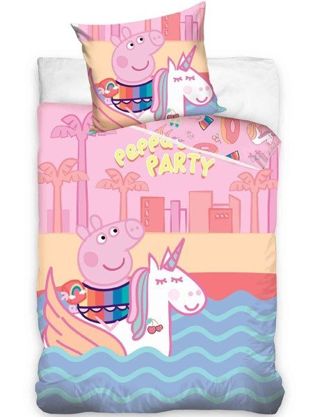 Pościel licencyjna 100% bawełna 160x200 - Świnka Peppa - pp187002