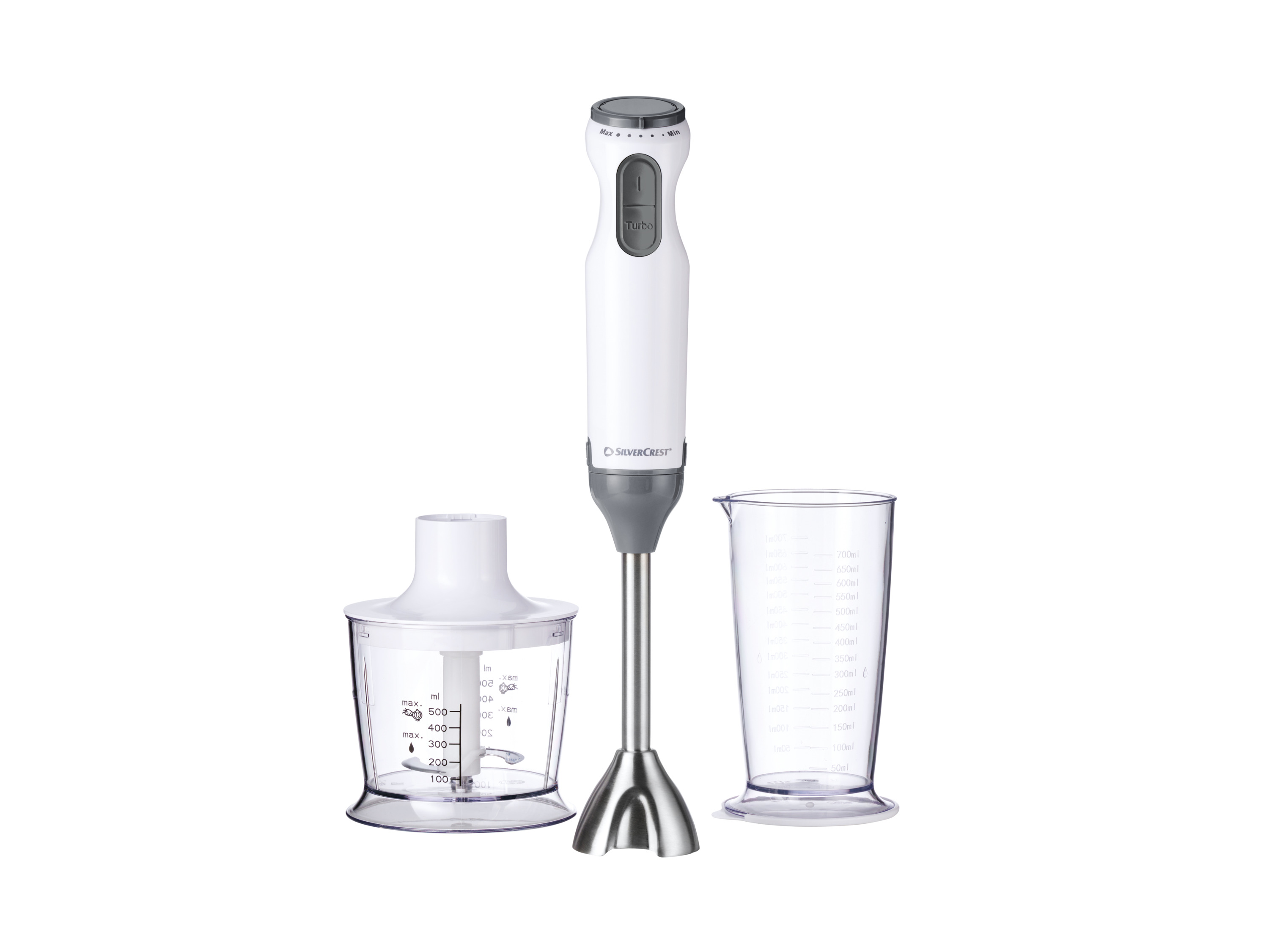 Silvercrest Blender ręczny z zestawem akcesoriów, 600 W, Ssms 600 G1 / Sosms 600 G1 Biały