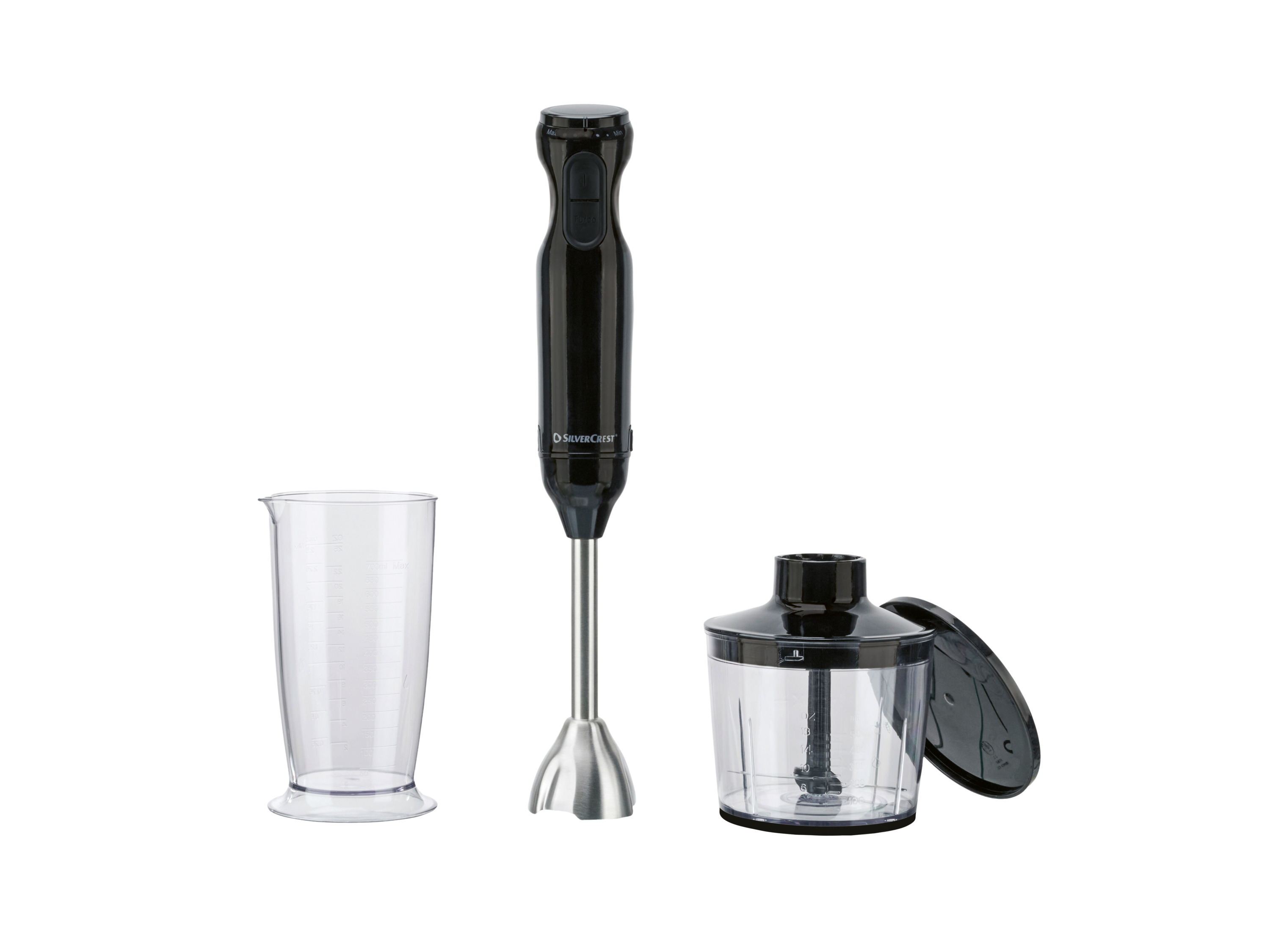 Silvercrest Blender ręczny z rozdrabniaczem, 600 W , Ssms 600 G7 Czarny