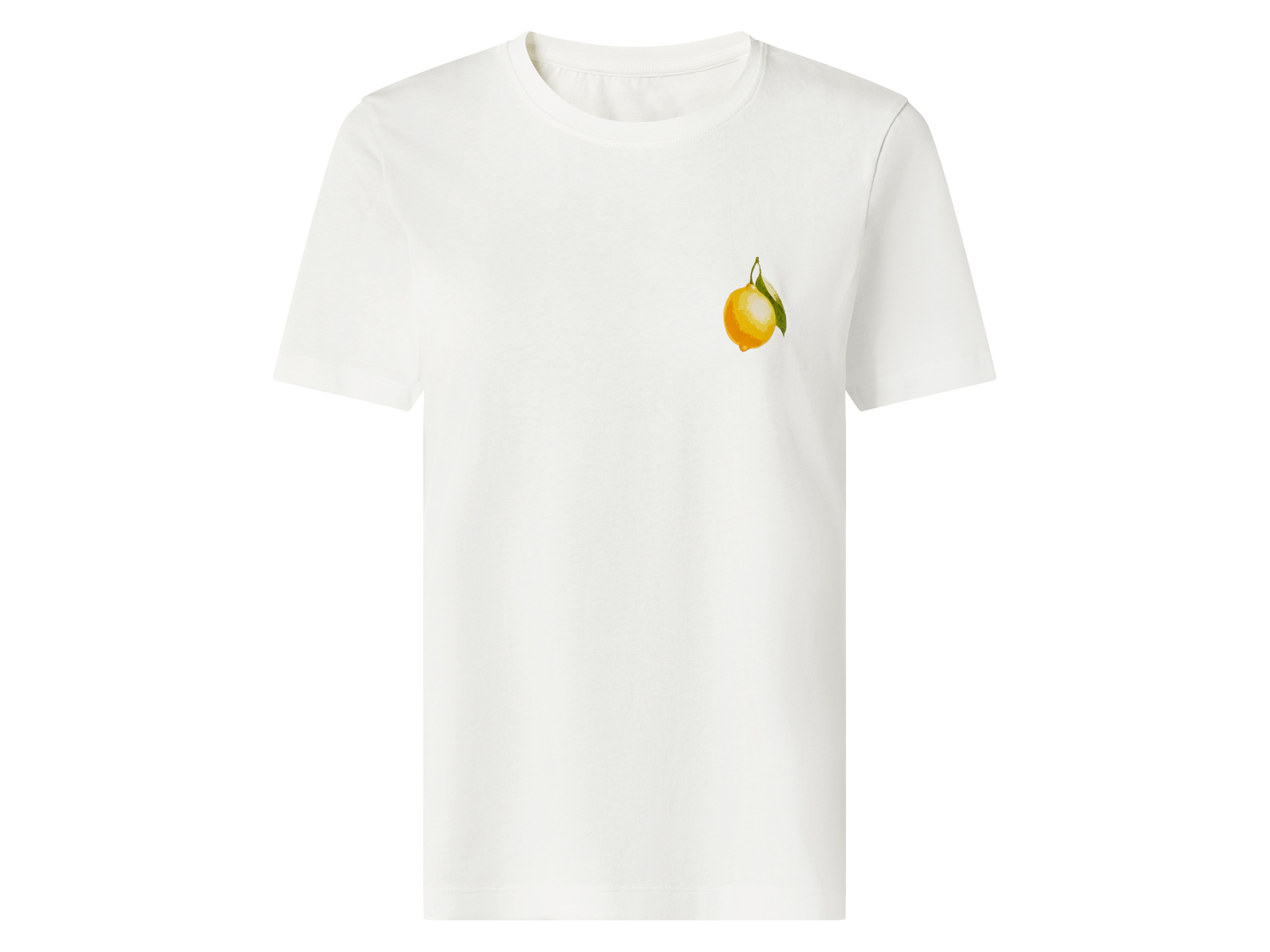 Esmara T-shirt damski z bawełny Kremowy, L44/46