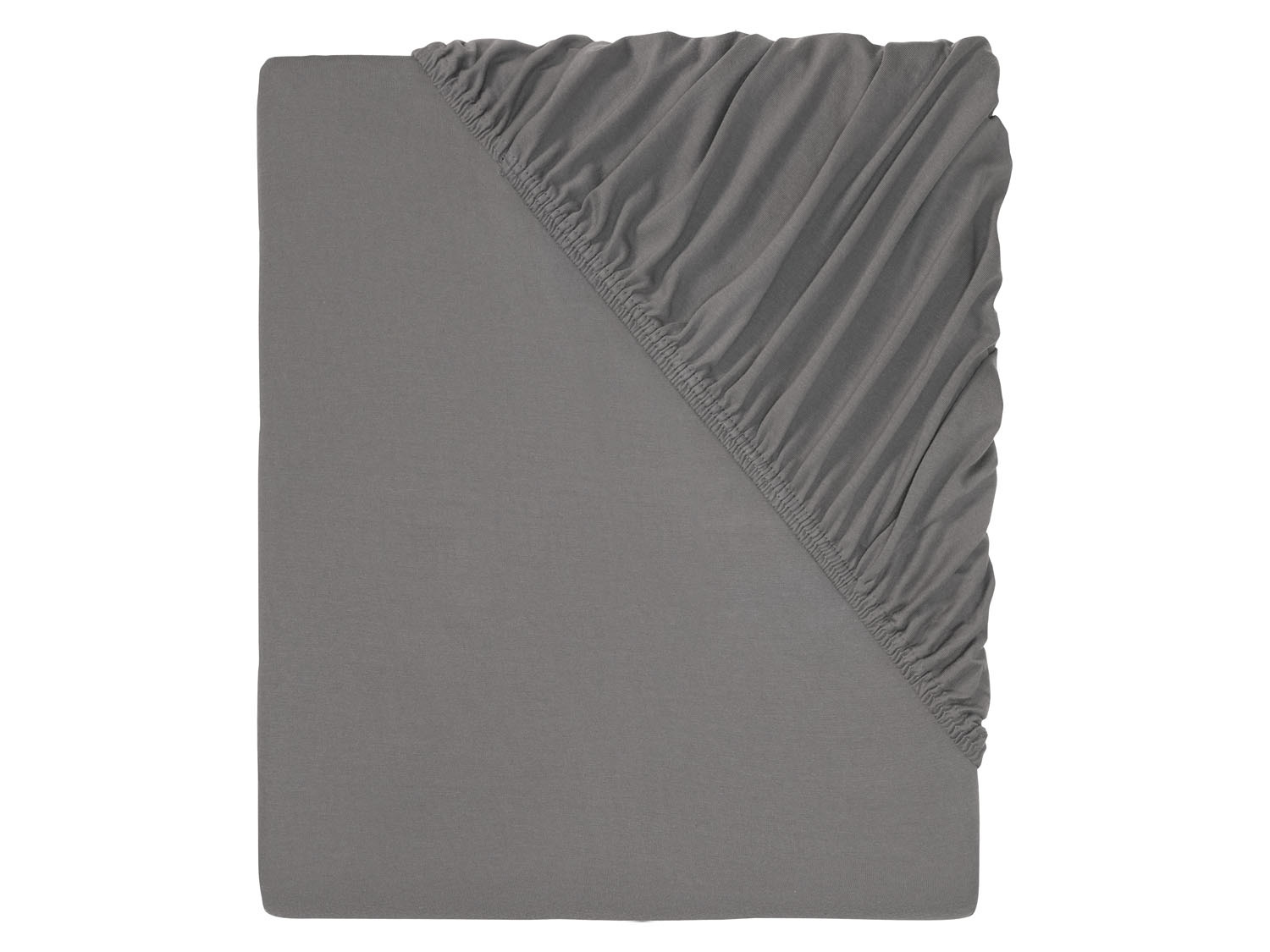 Livarno home Prześcieradło z dżerseju z gumką, 140-160 x 200 cm Ciemnoszary