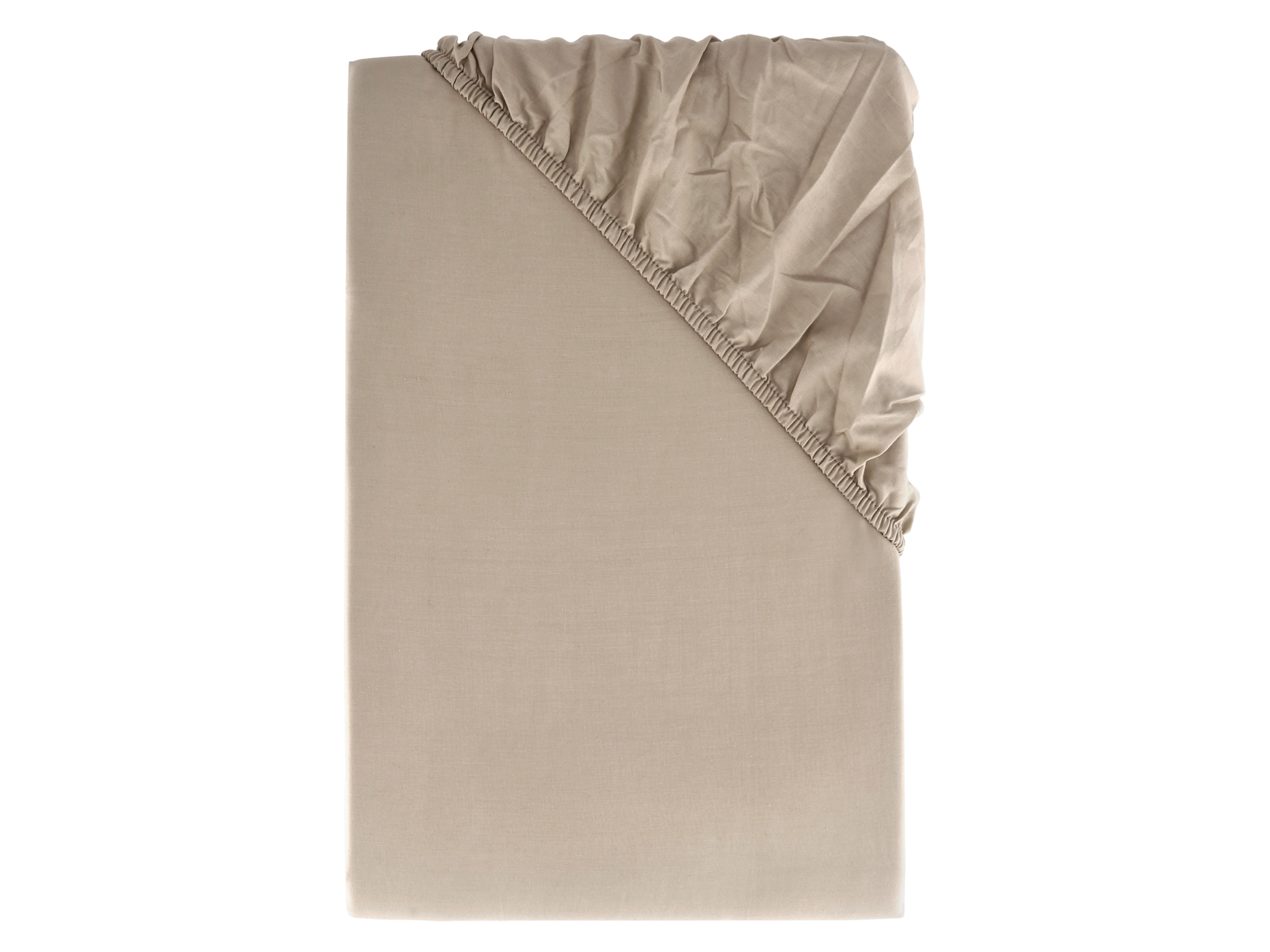 Livarno home Prześcieradło perkalowe z gumką, 140-160 x 200 cm Beżowy