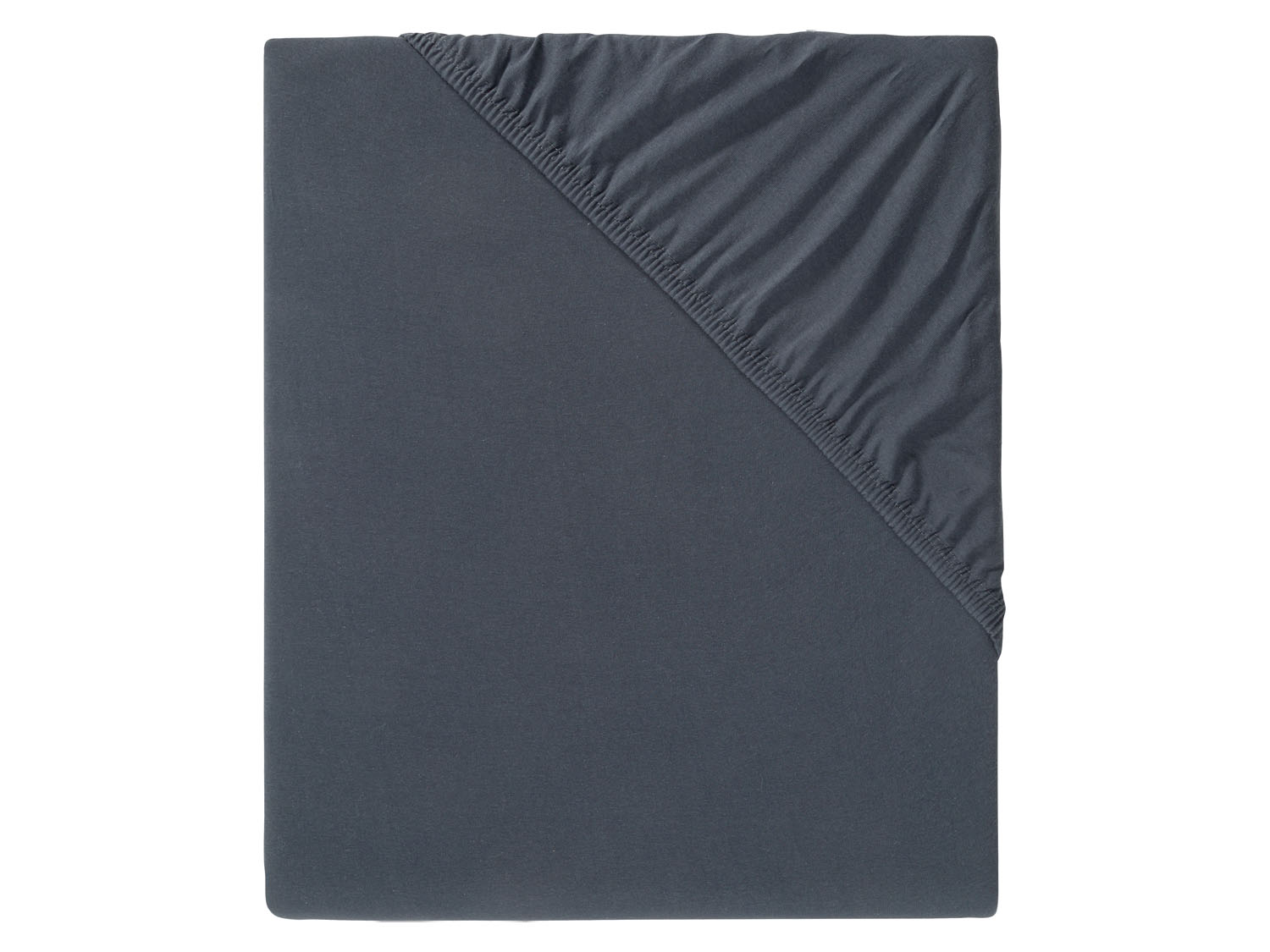 Livarno home Prześcieradło z dżerseju z gumką, 140–160 x 200 cm Ciemnoszary