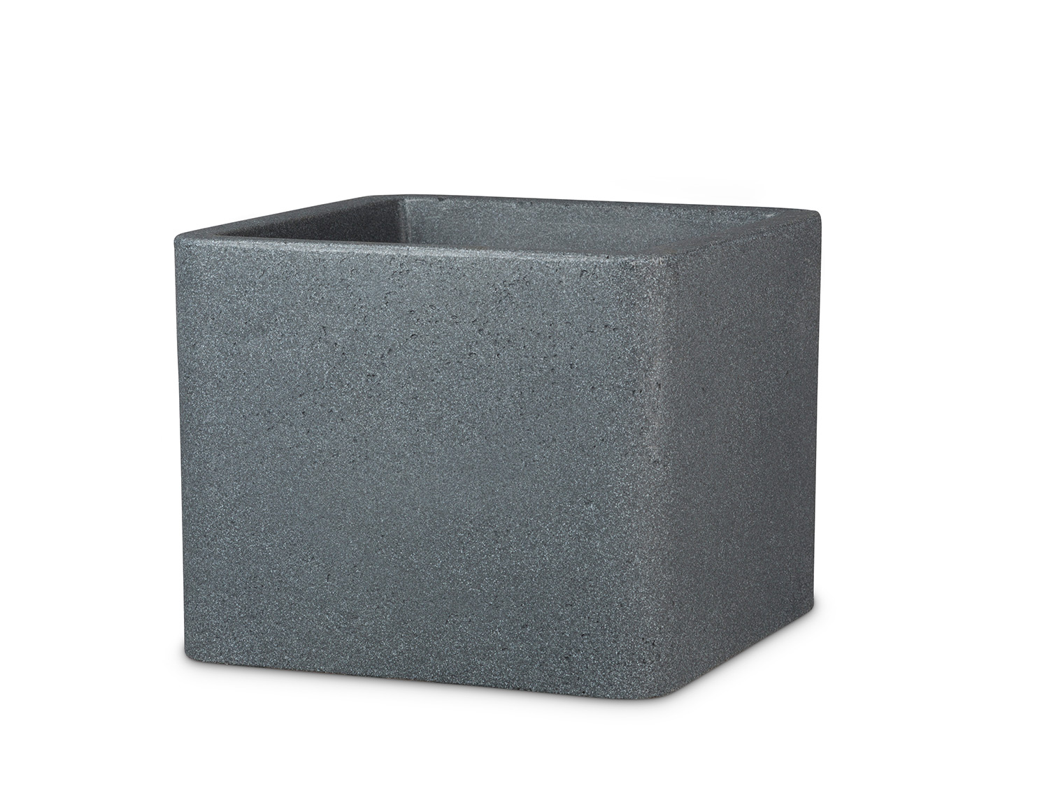 Scheurich Donica Cube, kwadratowa Czarny granit, Ø 30 cm