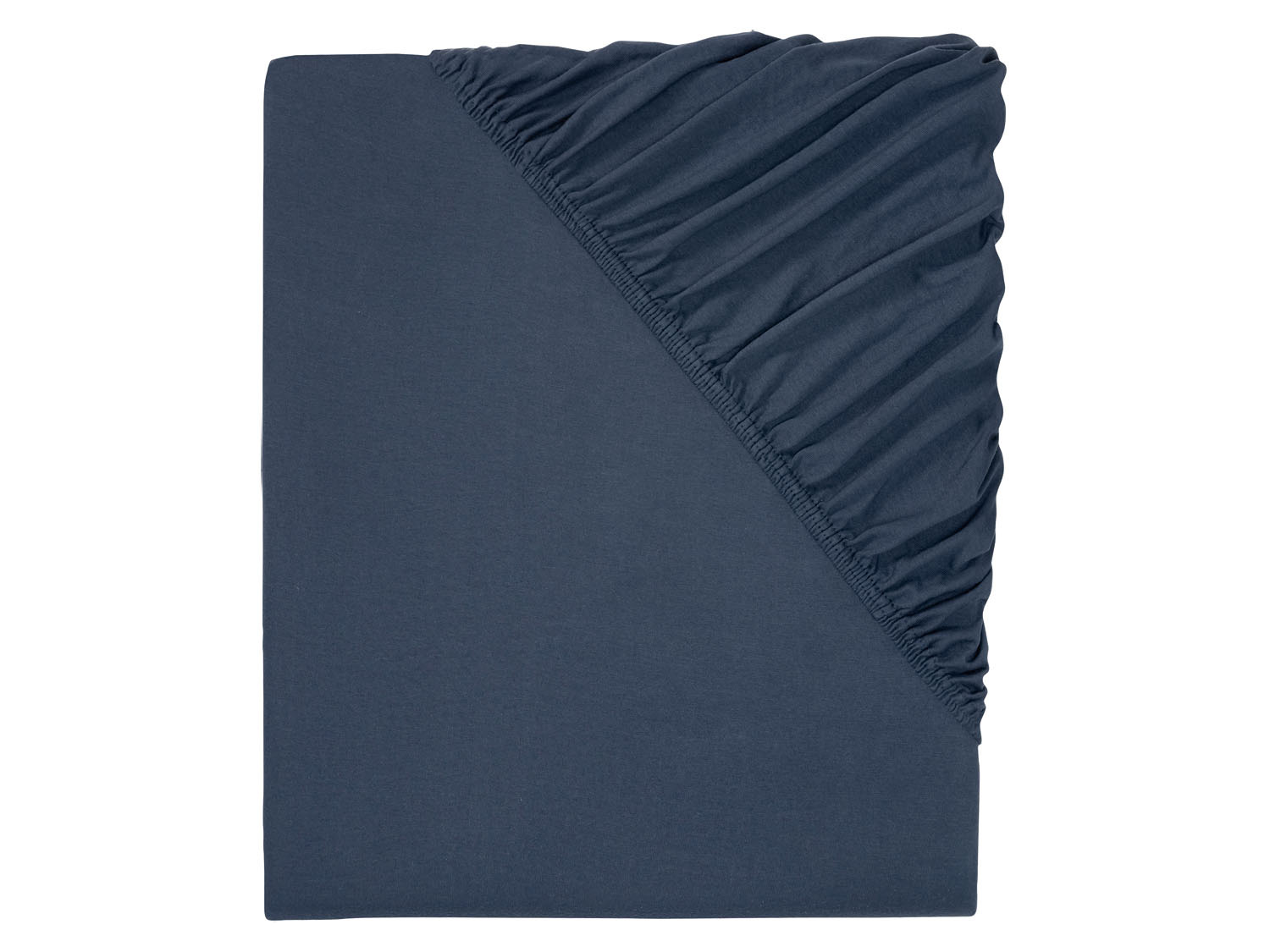 Livarno home Prześcieradło z dżerseju z gumką, 140-160 x 200 cm Ciemnoniebieski