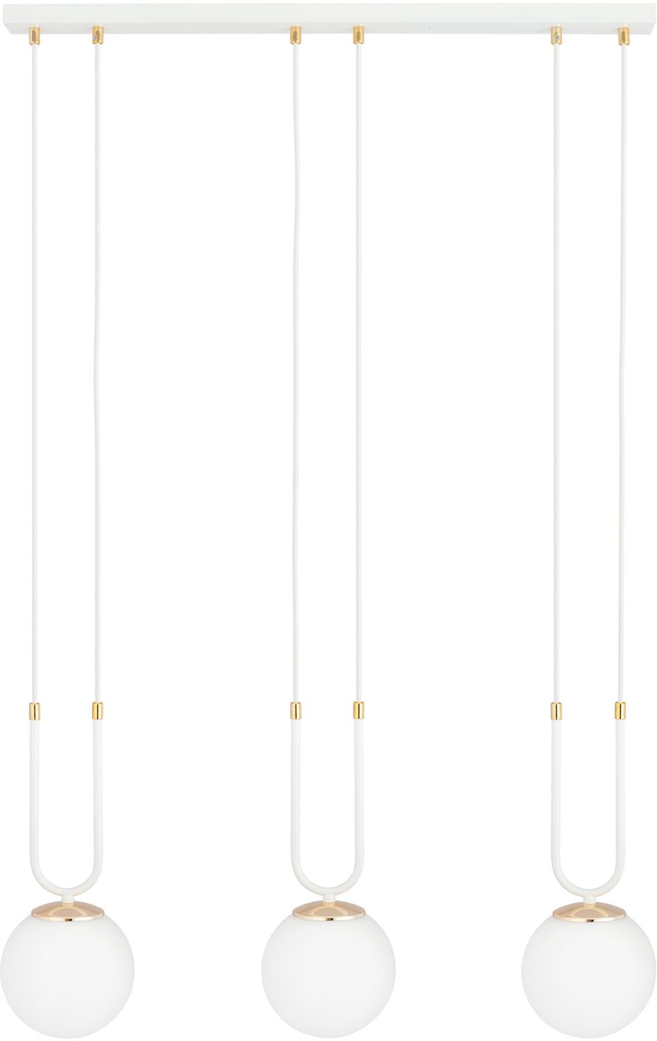 Darmowa Dostawa - Lampa wisząca 3x10 W biała-opal Emibig Glam 11153