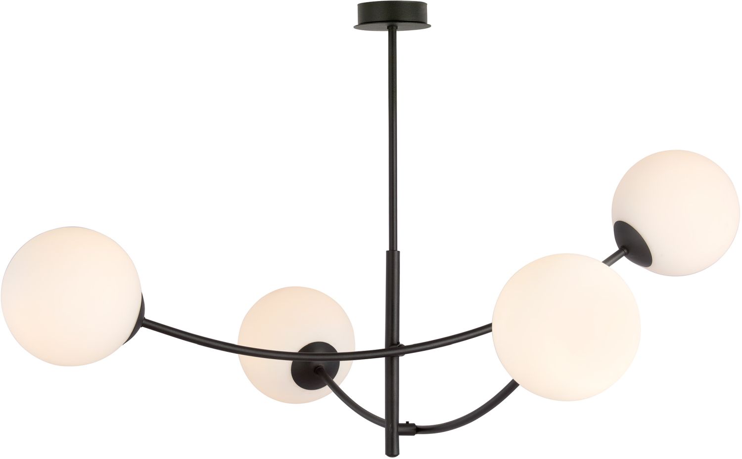 Darmowa Dostawa - Lampa podsufitowa 4x10 W czarna-opal Emibig Hunter 11024