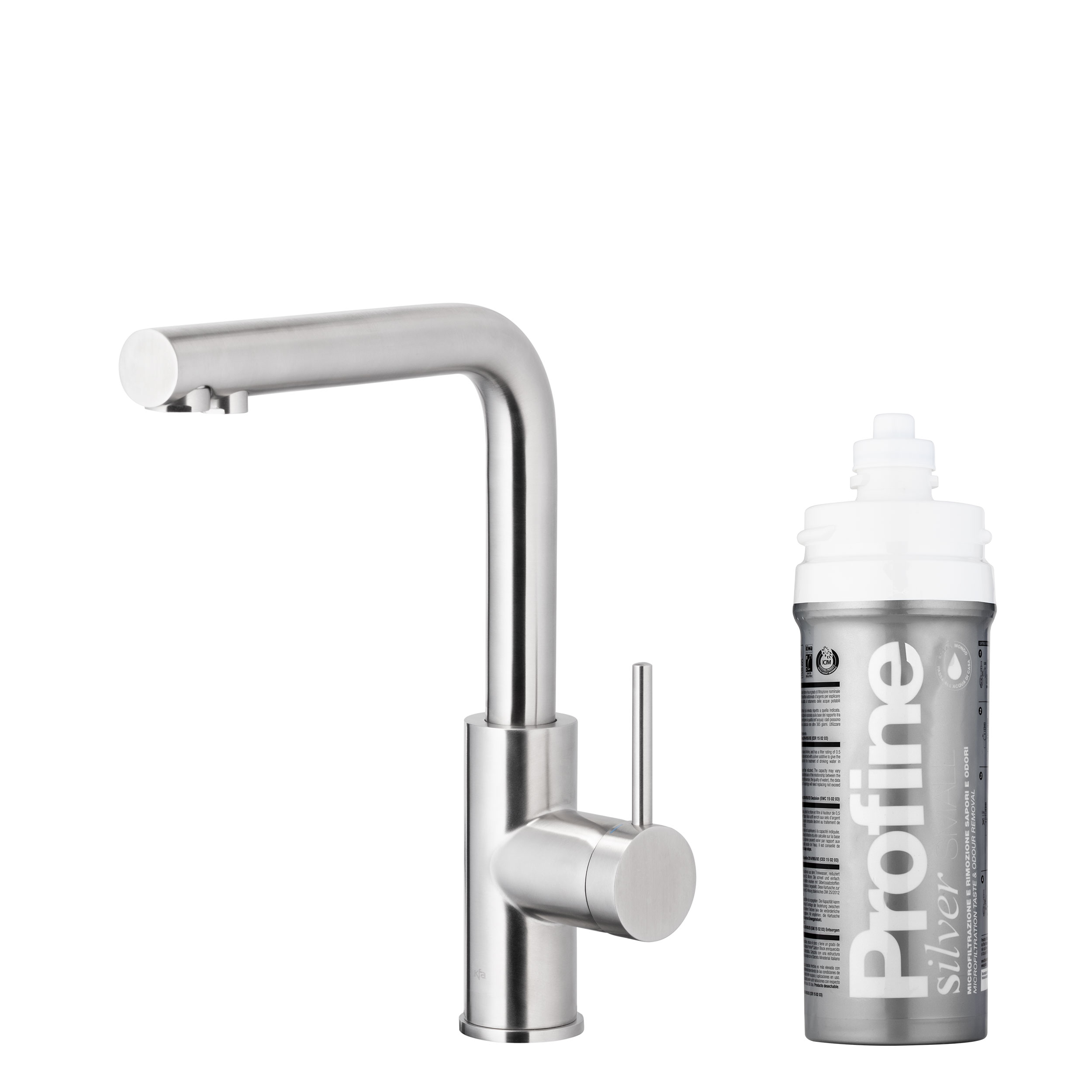Darmowa Dostawa - Bateria kuchenna z filtrem stojąca inox KFA Armatura Duero Pure Basic 662391422