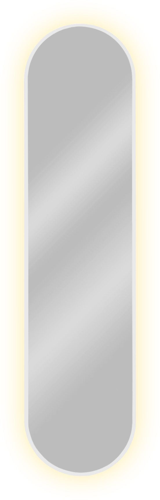 Darmowa Dostawa - Lustro 40x155 cm owalne z oświetleniem biały Baltica Design Tiny Border Pastille 5904107905617