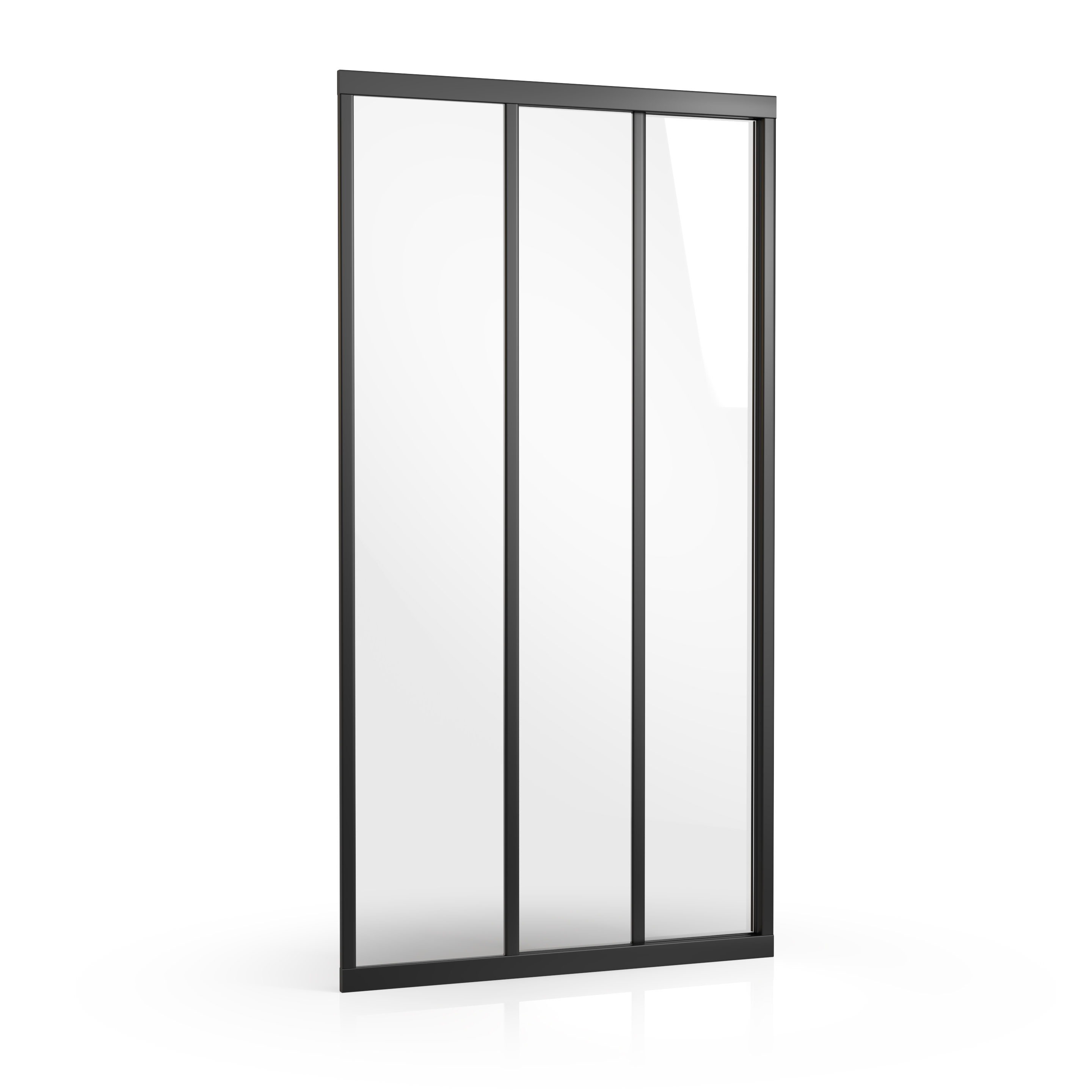 Darmowa Dostawa - Drzwi prysznicowe 120 cm rozsuwane czarny mat/szkło przezroczyste Ravak Supernova 00VG03R2Z1