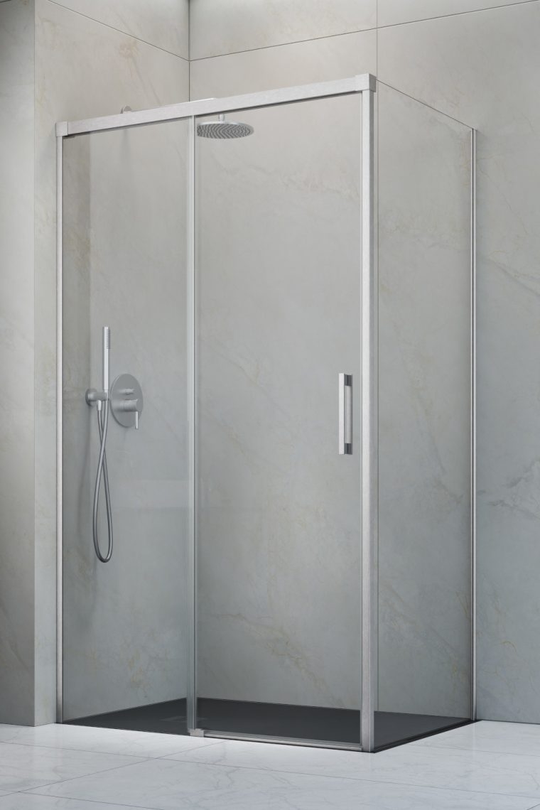 Darmowa Dostawa - Drzwi prysznicowe 120 cm rozsuwane nikiel szczotkowany/szkło przezroczyste Radaway Idea Brushed Nickel KDJ 3870429101L
