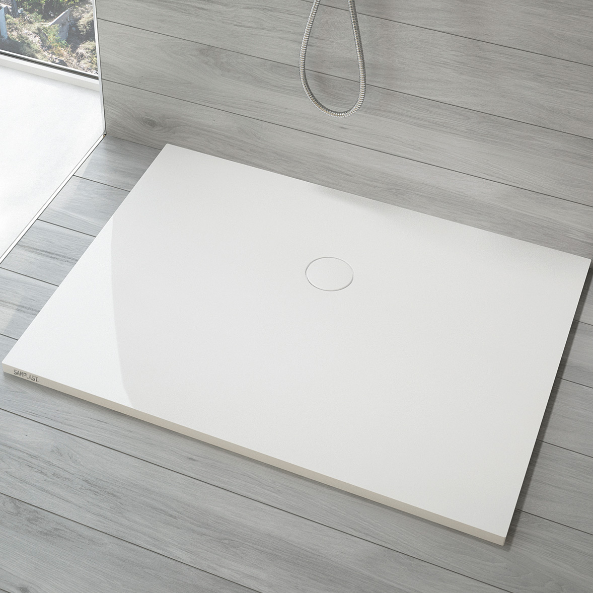Sanplast Open Mineral brodzik 120x80 cm prostokątny biały 645-430-0350-01-000